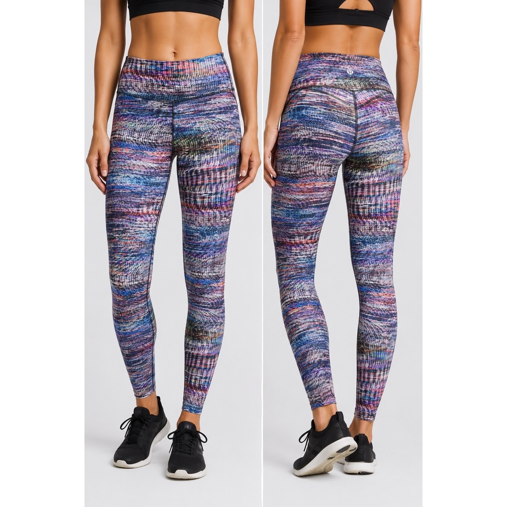 Lululemon Wunder Train High-Rise Tight 25" Digitk Oasis‎ White multi size 6